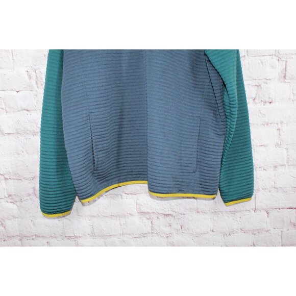 LL Bean Airlight Knit Pullover Sweater Colorblock Blue Green XXL Tall - Picture 3 of 10